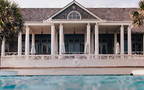 Club front view with pool