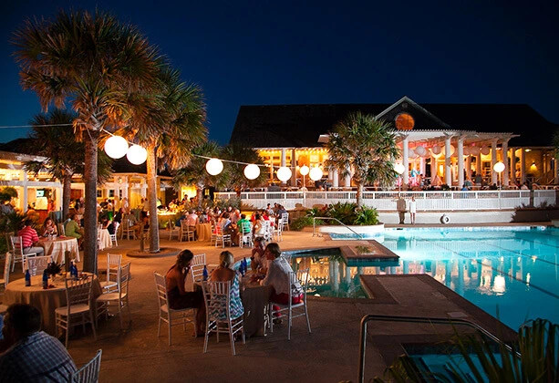 Events in country club by the pool